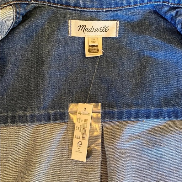 Denim Drawstring Military Shirt Jacket in Glenmar Wash - Picture 12 of 12